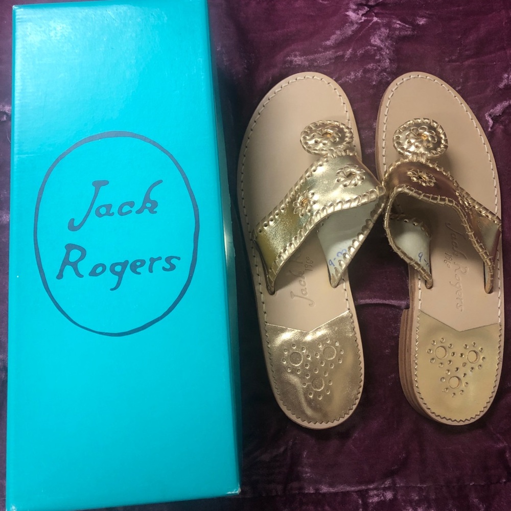 Gold Jack Rogers Sandals